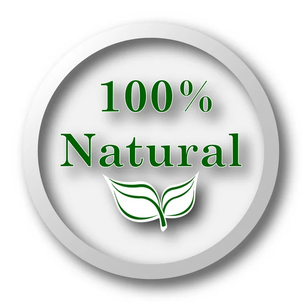 100 por ciento icono natural —  Fotos de Stock