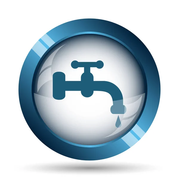 Water Tap Icon Internet Button White Background — Stock Photo, Image