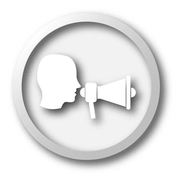 Megaphone Icon Internet Button White Background — Stock Photo, Image
