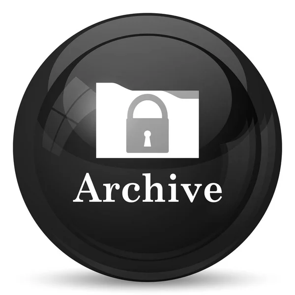 Ikona Archiwum Przycisk Internet Białym Tle — Zdjęcie stockowe