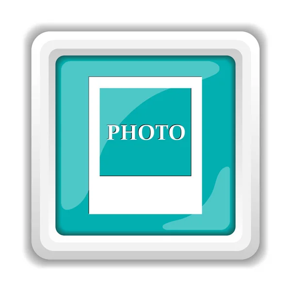 Photo Icon Internet Button White Background — Stock Photo, Image