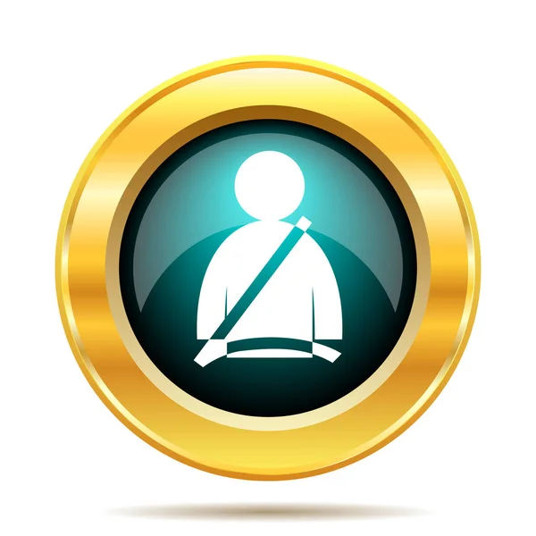 Safety Belt Icon Internet Button White Background — Stock Photo, Image