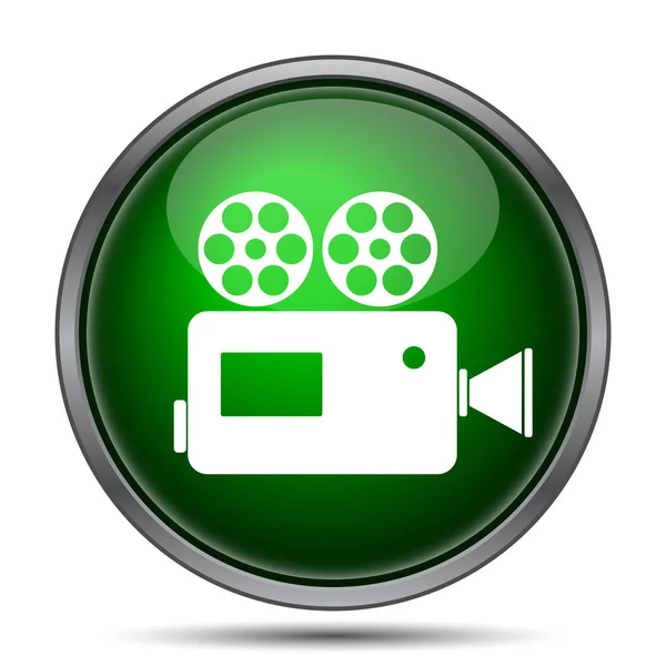 Video Camera Icon Internet Button White Background — Stock Photo, Image