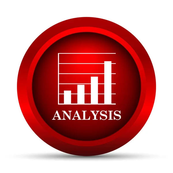 Analysis Icon Internet Button White Background — Stock Photo, Image