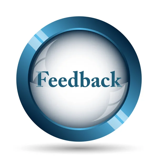 Feedback Icon Internet Button White Background — Stock Photo, Image