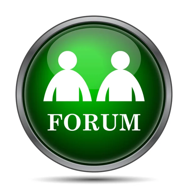 Forum Pictogram Internet Knop Witte Achtergrond — Stockfoto