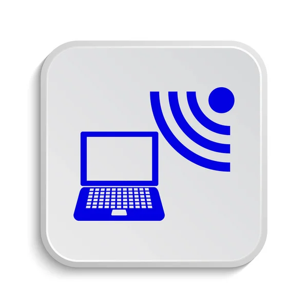 Wireless laptop icon — Stock Photo, Image