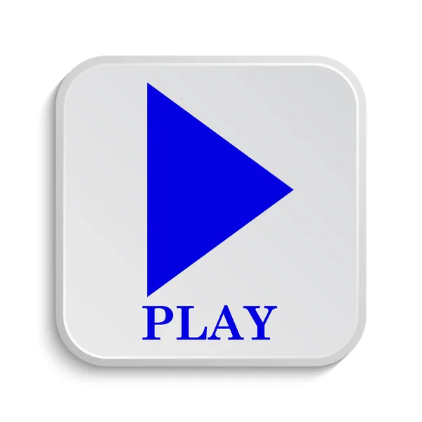 Play Symbol Internet Taste Auf Weißem Hintergrund — Stockfoto