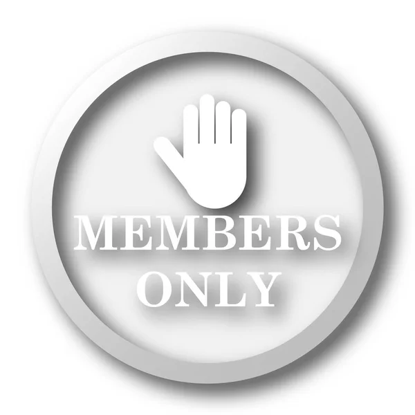 Members Only Icon Internet Button White Background — Stock Photo, Image