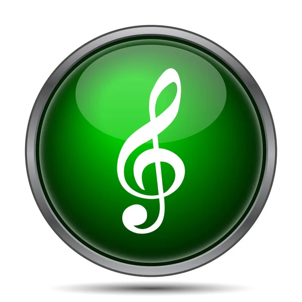 Musical Note Icon Internet Button White Background — Stock Photo, Image