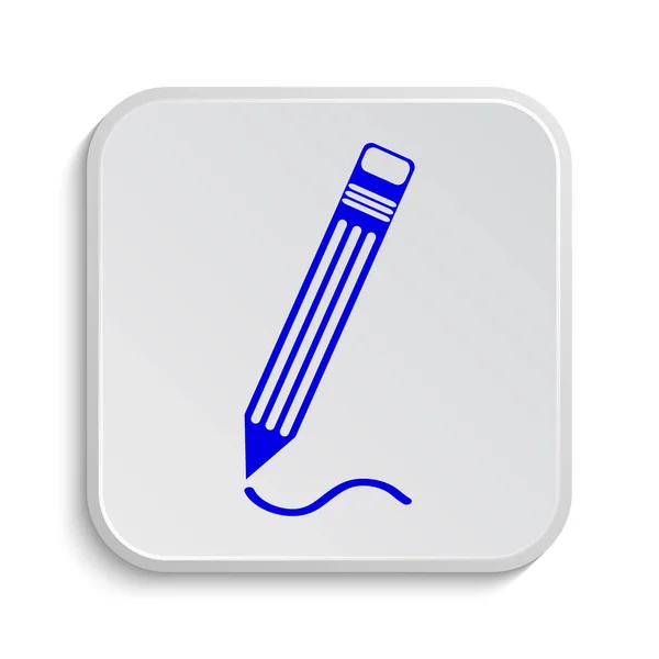 Pen Pictogram Internet Knop Witte Achtergrond — Stockfoto