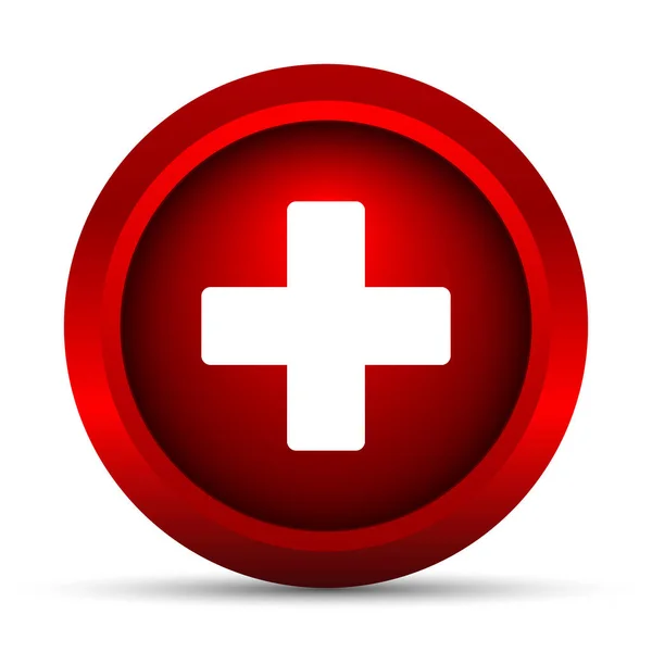 Medical Cross Icon Internet Button White Background — Stock Photo, Image