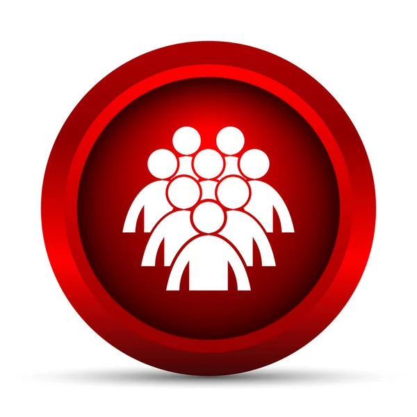 人アイコンのグループ 白い背景の上のインター ネット ボタン — ストック写真
