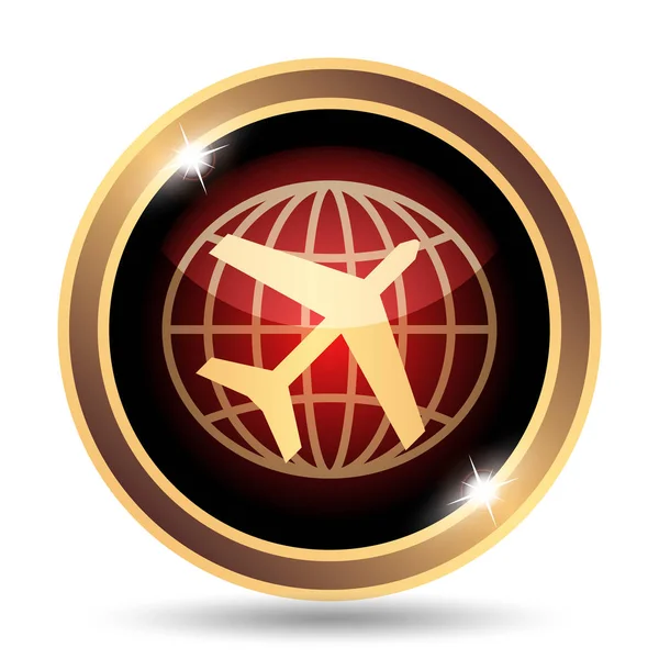 Travel Icon Internet Button White Background — Stock Photo, Image