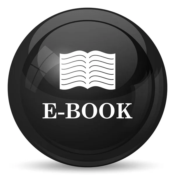 Icono Del Libro Electrónico Botón Internet Sobre Fondo Blanco — Foto de Stock