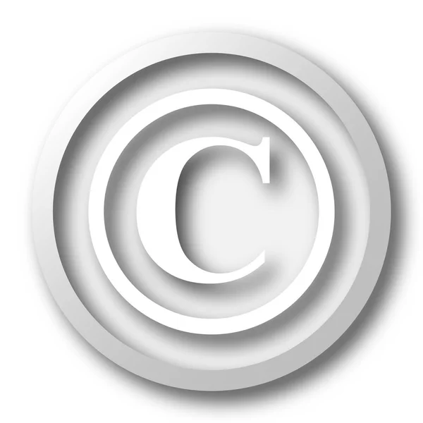 Icône Copyright Bouton Internet Sur Fond Blanc — Photo