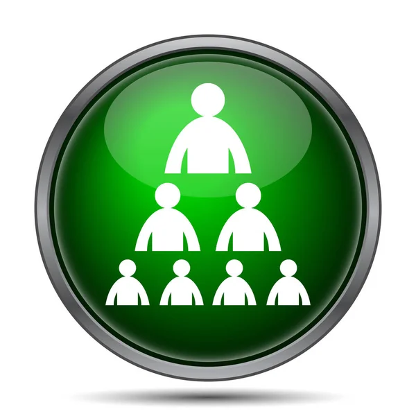 Organizational chart with people icon — Stock Photo, Image