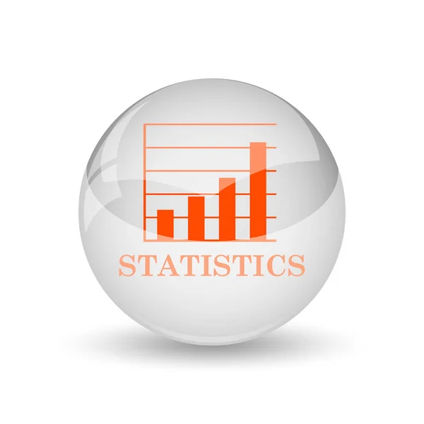 Statistics Icon Internet Button White Background — Stock Photo, Image