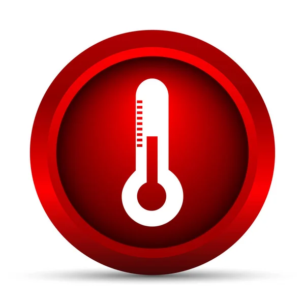 Thermometer Symbol Internet Taste Auf Weißem Hintergrund — Stockfoto