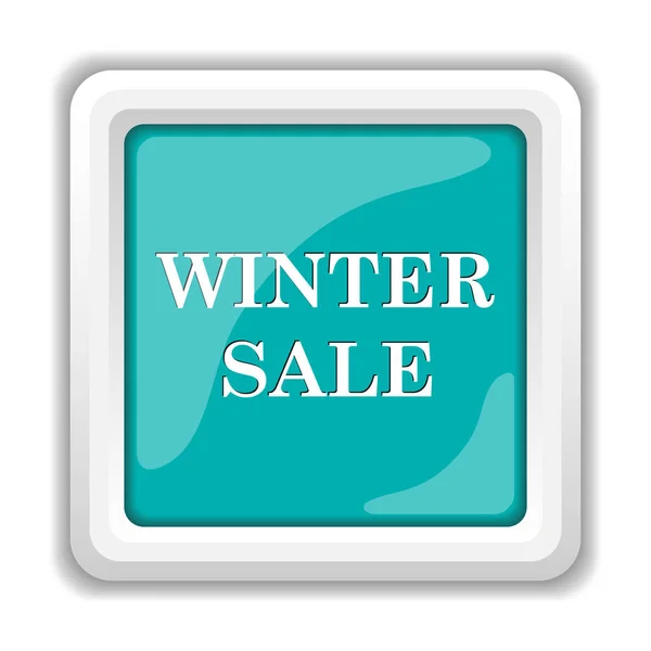 Winter Sale Icon Internet Button White Background — Stock Photo, Image