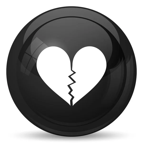 Зламана Ікона Серця Кнопка Інтернету Білому Тлі — стокове фото