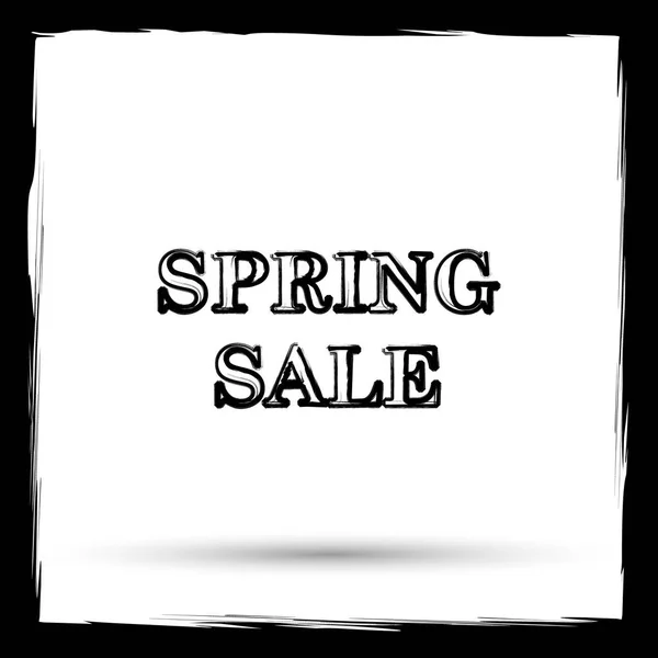 Spring Sale Icon Internet Button White Background Outline Design Imitating — Stock Photo, Image