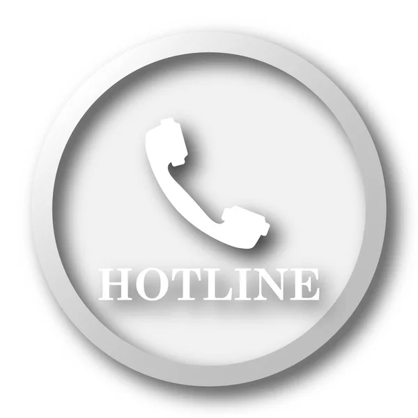 Hotline Symbol Internet Taste Auf Weißem Hintergrund — Stockfoto