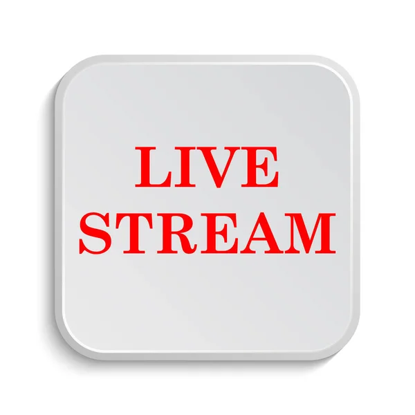 Live Stream Ikonen Internet Knappen Vit Bakgrund — Stockfoto