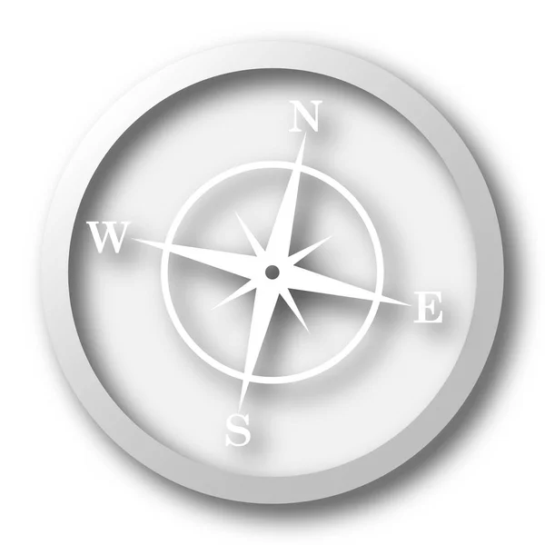 Pictogram Van Het Kompas Internet Knop Witte Achtergrond — Stockfoto