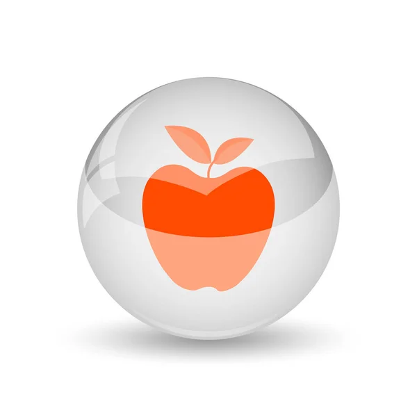 Apple Icon Internet Button White Background — Stock Photo, Image