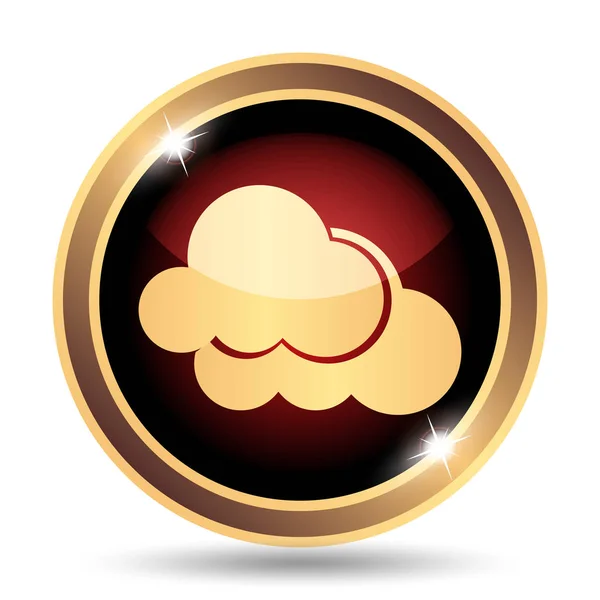 Icono Nubes Botón Internet Sobre Fondo Blanco — Foto de Stock