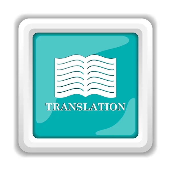 Icône Livre Traduction Bouton Internet Sur Fond Blanc — Photo