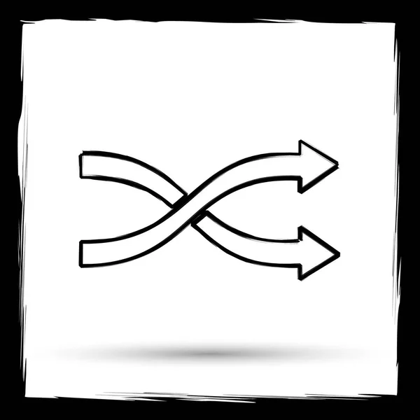 Shuffle-Symbol — Stockfoto