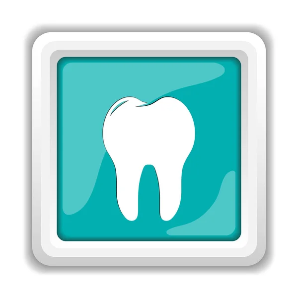 Tooth Icon Internet Button White Background — Stock Photo, Image