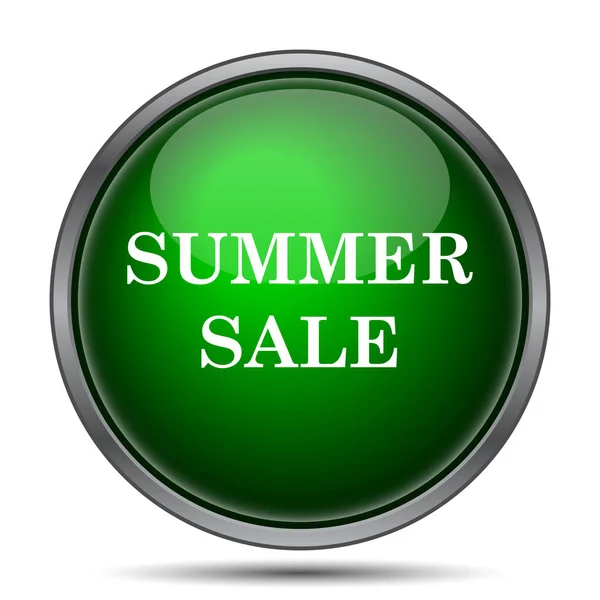 Summer Sale Icon Internet Button White Background — Stock Photo, Image