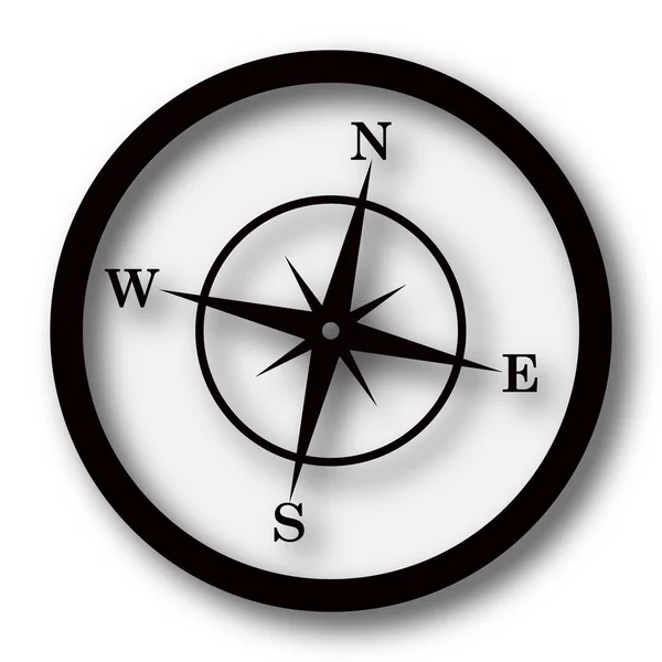 Compass Icon Internet Button White Background — Stock Photo, Image