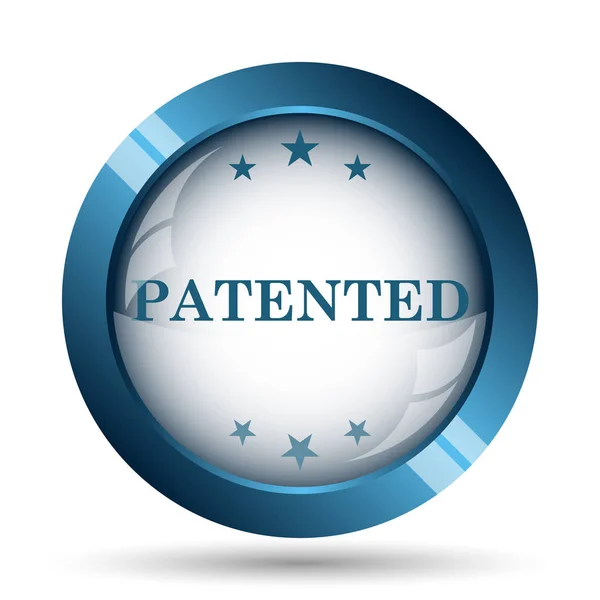 特許取得済みのアイコン 白い背景の上のインター ネット ボタン — ストック写真