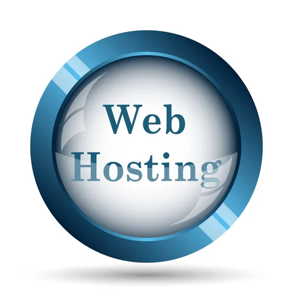 Icona Web Hosting Pulsante Internet Sfondo Bianco — Foto Stock