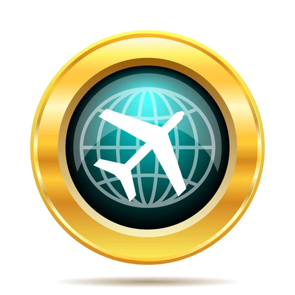 Travel Icon Internet Button White Background — Stock Photo, Image