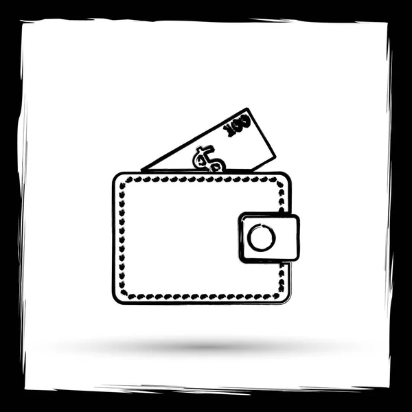 Portemonnee pictogram — Stockfoto