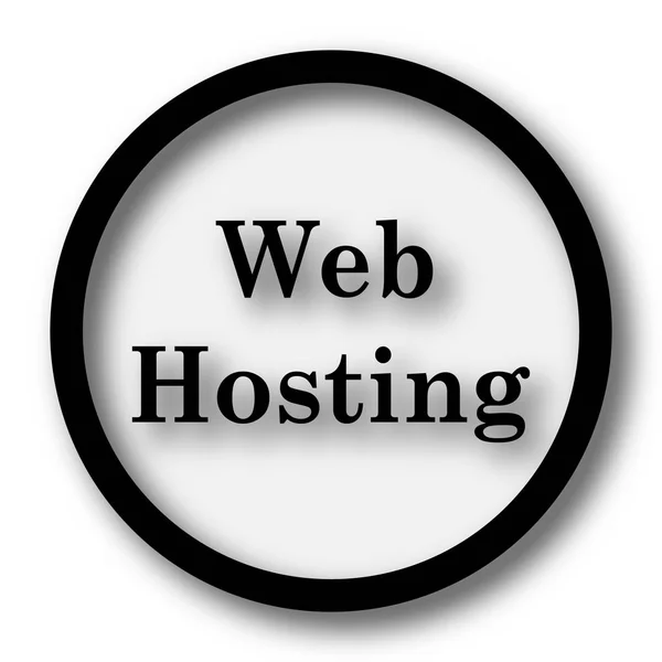 Web ホスティングのアイコン 白い背景の上のインター ネット ボタン — ストック写真