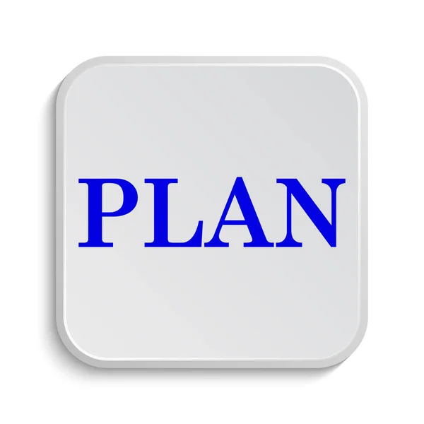 Plan Icon Internet Button White Background — Stock Photo, Image