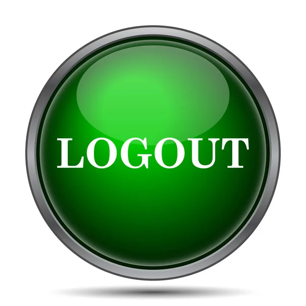 Icona Logout Pulsante Internet Sfondo Bianco — Foto Stock