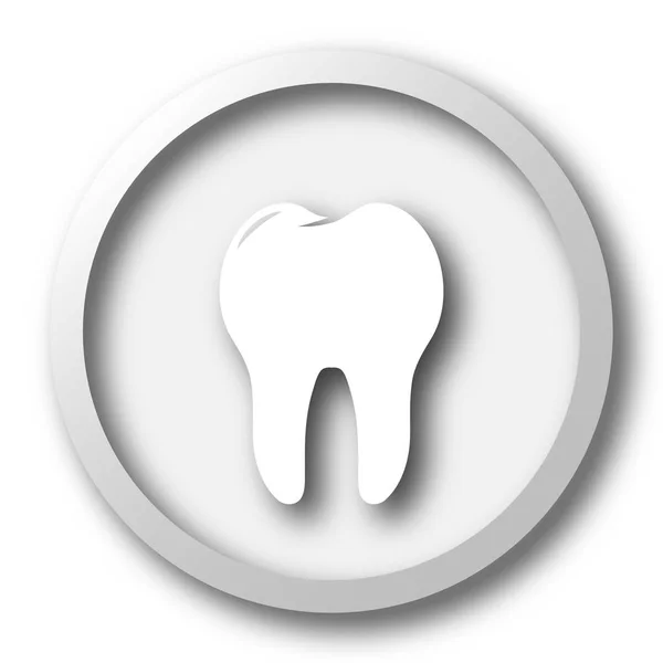 Tooth Icon Internet Button White Background — Stock Photo, Image