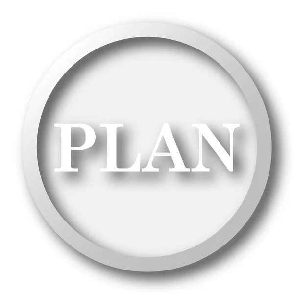 Plan Icon Internet Button White Background — Stock Photo, Image