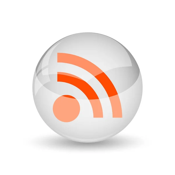 Rss Sign Icon Internet Button White Background — Stock Photo, Image