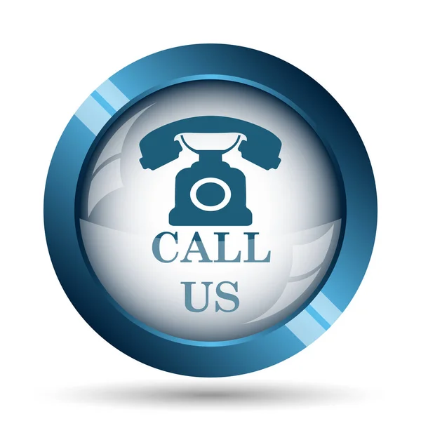 Call us icon. Internet button on white background