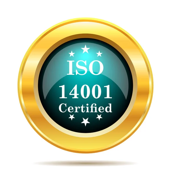 Iso14001 Symbol Internet Taste Auf Weißem Hintergrund — Stockfoto