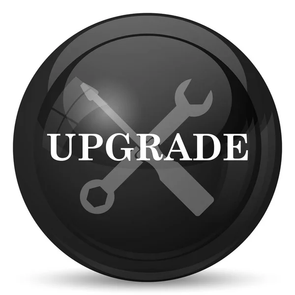 Upgrade Pictogram Internet Knop Witte Achtergrond — Stockfoto