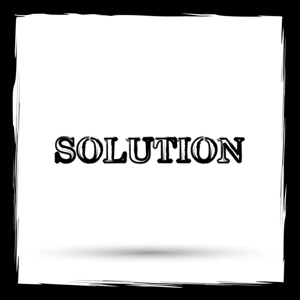 Lösning-ikonen — Stockfoto